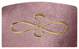 DACRO-601-GD-SH-OR Gold Scroll Shimmer Orchid